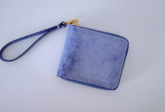 Handmade LEATHER Womens Zipper Small Wallet Leather Wristlet Small Wallet FOR Women