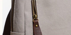 Cool Canvas Gray Mens Sling Bag Chest Bag One Shoulder Pack for men