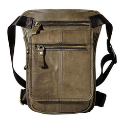 Cool Biker Mens Leather Drop Leg Bag Belt Pouch Waist Bag Side Bag Shoulder Bag for Men
