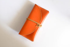 Handmade LEATHER Womens Long Wallet Leather Envelope Long Wallets FOR Women