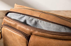 Vintage Leather Fanny Packs Mens Waist Bag Hip Pack Belt Bag for Men