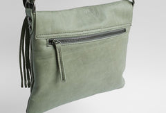 Vintage WOMENs LEATHER Tassels Shoulder Bag Handmade Crossbody Purse With tassels