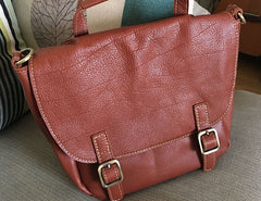 Vintage LEATHER WOMEN Satchel Crossbody Purses School SHOULDER BAG FOR WOMEN