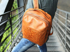 Cool Leather Mens Backpacks Travel Backpack School Backpacks for men