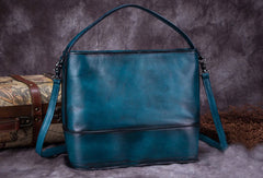 Genuine Leather Bucket Bag Vintage Handbag Bag Shoulder Bag Crossbody Bag Purse Clutch For Women