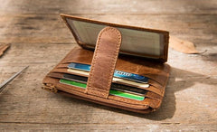 Leather Mens Slim Card Holder Front Pocket Wallet Card Wallets for Men