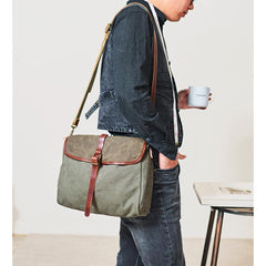 Fashion Canvas Mens Side Bag Canvas Messenger Bags Canvas Satchel Courier Bag for Men