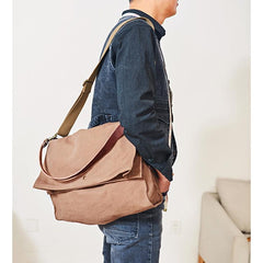 Canvas Mens 14 inches Side Bags Canvas Satchel Messenger Bags Canvas Travel Courier Bag for Men