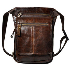 Cool Biker Mens Leather Drop Leg Bag Belt Pouch Waist Bag Side Bag Shoulder Bag for Men