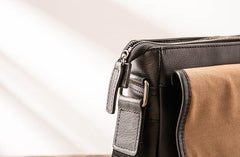 Cool Leather Mens Small Messenger Bag Side Bag Shoulder Bags for Men