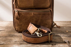 Cool Leather Brown Small Mens Messenger Bag Vintage Shoulder Bag  for Men
