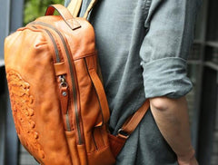 Cool Leather Mens Backpacks Travel Backpack School Backpacks for men