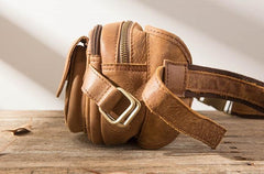 Vintage Leather Fanny Packs Mens Waist Bag Hip Pack Belt Bag for Men