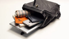 Vintage LEATHER WOMEN Doctor Backpack Purses Black School Backpacks FOR WOMEN