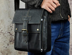 Small Leather Mens SIDE BAGs COURIER BAGs Messenger Bag Shoulder Bag for Men