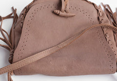 Stlyish WOMENs LEATHER Tassels Shoulder Bag Saddle Crossbody Purse With tassels