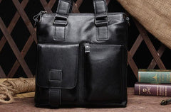 Vintage Coffee Leather Mens Briefcase Laptop Bag Business Bags Work Bag for Men