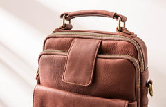Cool Leather Mens Small Shoulder Bags Messengers Bag for Men