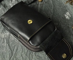 Small Mens Leather Belt Pouch Holsters Belt Cases Cell Phone Waist Pouch for Men