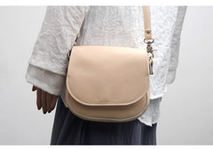 Cute Black LEATHER Flip Side Bag Handmade WOMEN Saddle Phone Crossbody BAG Purse FOR WOMEN