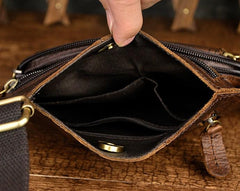 Leather Mens Chest Bag Sling Bag Sling Shoulder Bag Sling Backpacksfor men