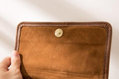 Cool Leather Mens Small Side Bag Messenger Bags Shoulder Bags for Men