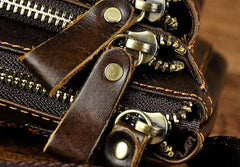 Vintage Leather Mens Fanny Pack Waist Pack Hip Pack Belt Bag for Men
