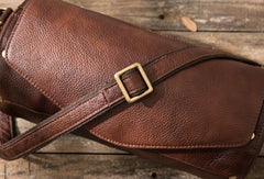 Cool Small Mens Leather Barrel Bag Messenger Bags Shoulder Bags  for Men