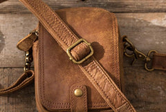 Leather Belt Pouch Phone Cases Mens Waist Bag Shoulder Bag for Men