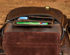 Leather Mens Chest Bag Sling Bag Sling Shoulder Bag Sling Backpacksfor men