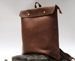 Cool Black Mens Leather Backpack Travel Backpacks School Backpacks for men