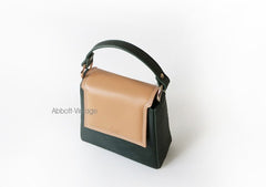 Stylish Leather Dark Green Womens Handbag Crossbody Bag Purse Shoulder Bag for Women