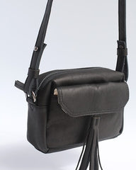 Vintage LEATHER WOMEN Tassels Crossbody Purses Small SHOULDER BAG FOR WOMEN