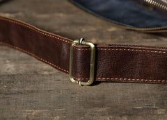 Leather Mens Cool Shoulder Bag Barrel Bag Messenger Bag for men