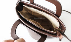 Cute Leather Pink Womens Mini Bucket Purse Handbag Barrel Shoulder Bag for Women