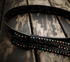 Handmade Genuine Leather Mens Belt Custom Cool Leather Men Black Belts for Men