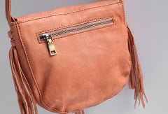Stlyish WOMENs LEATHER Tassels Shoulder Bag Saddle Crossbody Purse With tassels