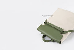 Cute Canvas Leather Womens Backpack Travel Backpack School Backpack for Women