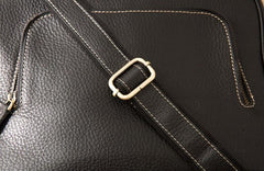 Black Leather Mens Briefcase Work Bag Laptop Bag Business Bag for Men