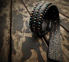 Handmade Genuine Leather Mens Belt Custom Cool Leather Men Black Belts for Men