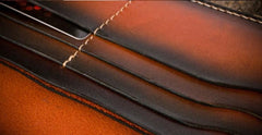 Handmade Leather Mens Cool Long World of Warcraft Leather Chain Wallet Cards Biker Trucker Wallet