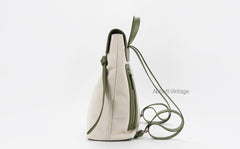 Cute Canvas Leather Womens Backpack Travel Backpack School Backpack for Women