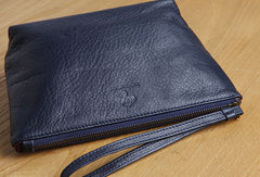 Genuine Leather Long Wallet Zipper Clutch Wallet Coin Change Makeup Wallet Purse For Women