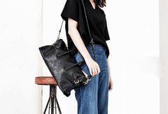 Handmade Genuine Leather Large Handbag Shopper Bag Crossbody Bag Shoulder Bag Purse For Women