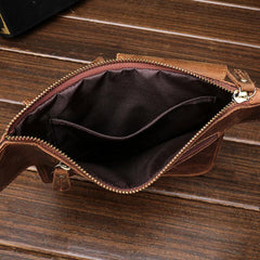 Classy Vintage LEATHER MEN'S  Cell Phone Holster Fanny Pack Waist Bag For Men