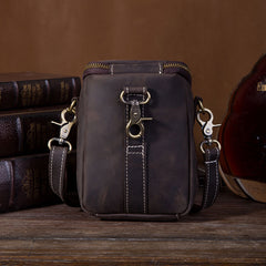 Vintage Leather Belt Pouch for Men Waist Bags BELT BAG Shoulder Bag For Men