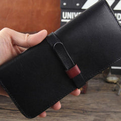 Handmade Leather Mens Cool Wallet Long Leather Wallet Phone Wallet for Men