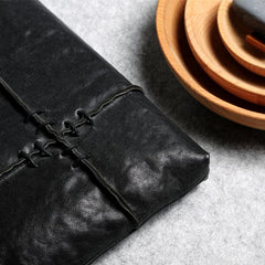 Fashion Leather Men's Black Envelope Clutch Wristlet Clutch Business Clutch For Men