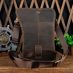 Cool Leather Utility Drop Leg Bag Belt Pouch Mens Waist Bag Shoulder Bag for Men