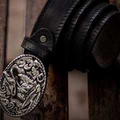 Handmade Leather Mens Belts Custom Cool Leather Men Black Belt for Men